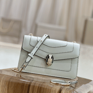 Bulgari Serpenti Forever Shoulder Bag - White 66253 | Sandra Bags