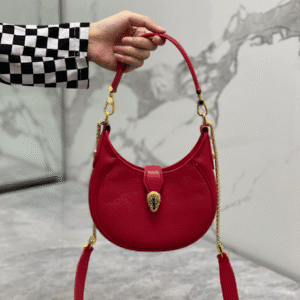 Bulgari Serpenti Ellipse Series Small Crossbody Bag - Red 14325 | Sandra Bags