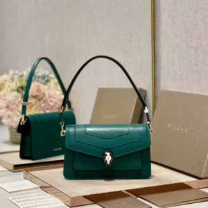 Bulgari Serpenti Forever East-west Series Small Shoulder Bag - Green 76234 | Sandra Bags