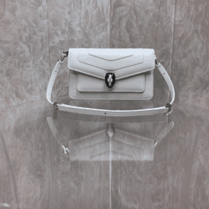 Bulgari Serpenti Forever East-West Small Shoulder Bag - White 10765 | Sandra Bags