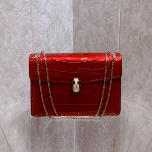 Bulgari Cow Patent Leather Handbag - Red 43381 | Sandra Bags