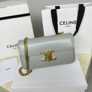Celine Chain Underarm Triomphe Canvas Bag - Gray 18029 | Sandra Bags