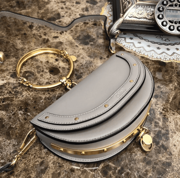 Chleo Large Ring Design Nile Handbag - Gray 64844 | Sandra Bags - Image 5