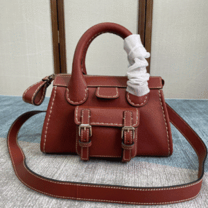 Chloe Edith Buffalo Leather Mini Handbag - Brown 87031 | Sandra Bags
