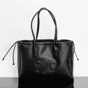 Celine Cabas Triomphe Tote Drawstring Bag - Black 72477 | Sandra Bags