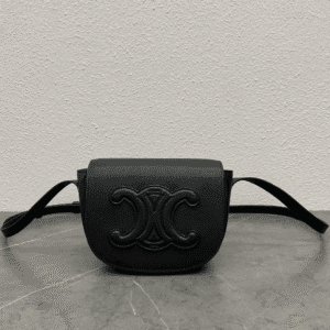 Celine Folco Saddle Bag - Black 58987 | Sandra Bags