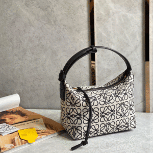 Celine Cubi Embroidered Lunch Small Bag - Black/White 32721 | Sandra Bags