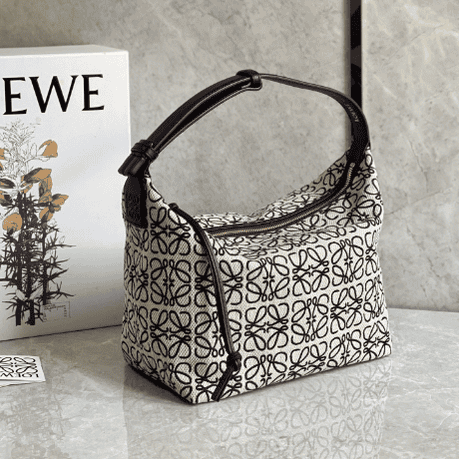 Celine Cubi Embroidered Lunch Large Bag - Black/White 48688 | Sandra Bags