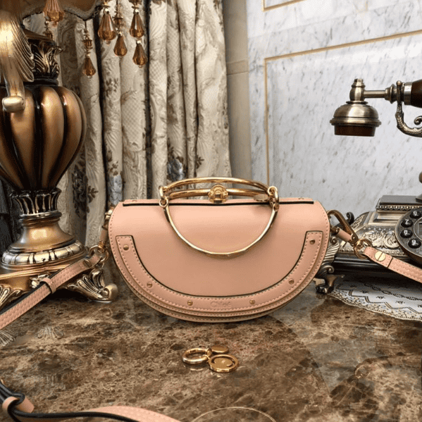 Chloe Large Ring Design Nile Handbag - Cream 72983 | Sandra Bags