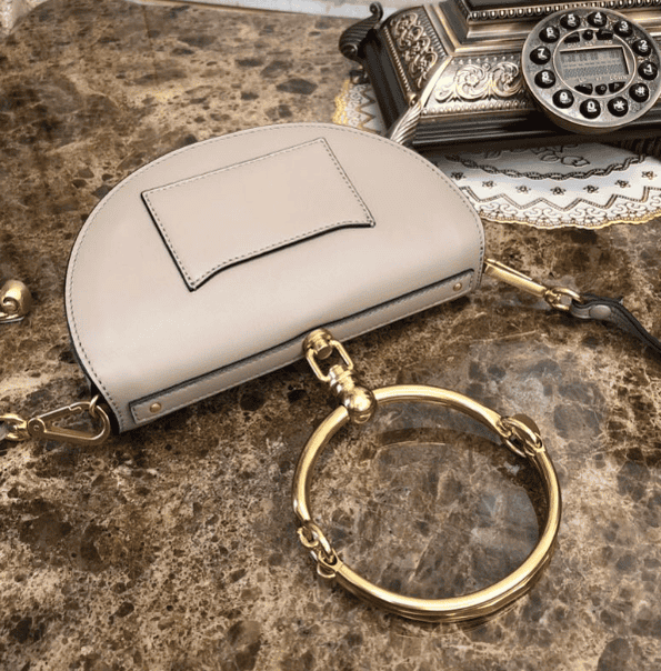 Chleo Large Ring Design Nile Handbag - Gray 64844 | Sandra Bags - Image 4