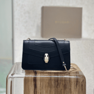 Bulgari Serpenti Forever Shoulder Bag - Black 54386 | Sandra Bags