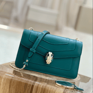 Bulgari Serpenti Forever Shoulder Bag - Emerald 83882 | Sandra Bags