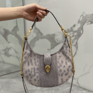 Bulgari Serpenti Ellipse Series Large Crossbody Bag - Gray 88841 | Sandra Bags