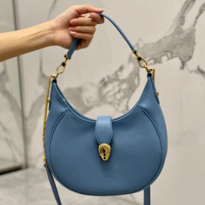 Bulgari Serpenti Ellipse Series Large Crossbody Bag - Blue 99340 | Sandra Bags