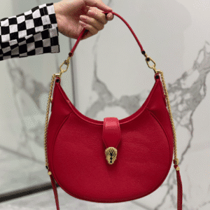 Bulgari Serpenti Ellipse Series Large Crossbody Bag - Red 97898 | Sandra Bags