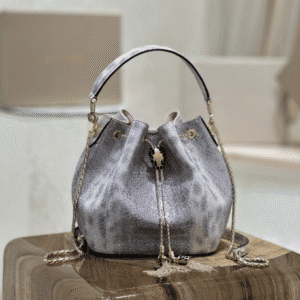 Bulgari Water Snake Skin Bucket Bag - Gray 23499 | Sandra Bags