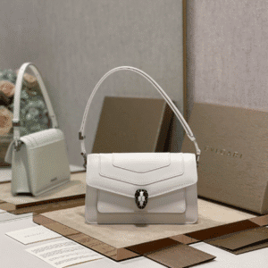 Bulgari Serpenti Forever East-west Series Small Shoulder Bag - White 68604 | Sandra Bags