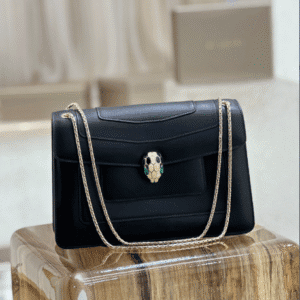 Bulgari Serpenti Forever Flip Handbag - Black 79920 | Sandra Bags