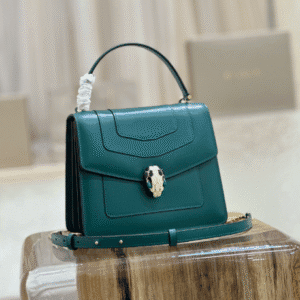 Bulgari Serpenti Forever Wrist Accordion Bag - Green 65172 | Sandra Bags