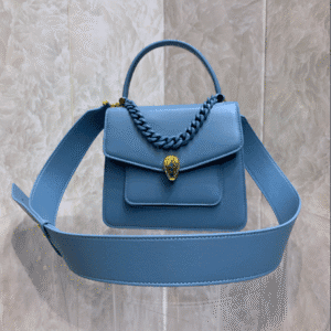 Bulgari Maxi Chain Magenta Spinel Purple Lambskin Handbag - Blue 79060 | Sandra Bags