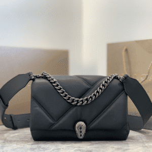 Bulgari Serpenti Cabochon Medium Handbag – Black 34964 | Sandra Bags