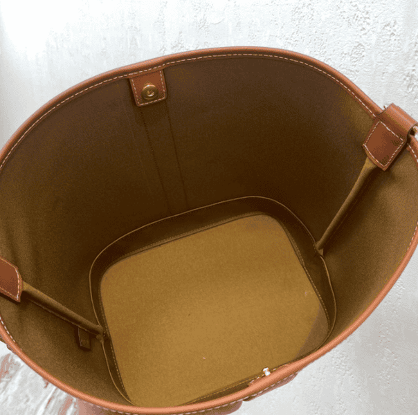 Celine Triomphe Canvas Medium Bucket Bag - Brown 25177 | Sandra Bags - Image 3