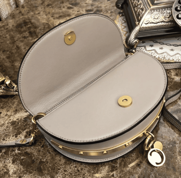 Chleo Large Ring Design Nile Handbag - Gray 64844 | Sandra Bags - Image 3