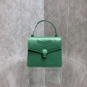 Bulgari Serpenti Snake Head-shaped Buckle Handbag – Green 27530 | Sandra Bags