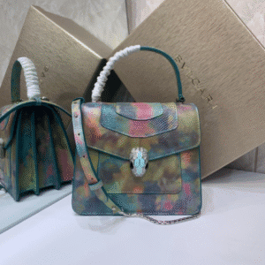 Bulgari Water Snake Skin Snake Head Large Bag 41503 | Sandra Bags