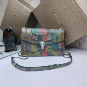 Bulgari Water Snake Skin Snake Head Small Wallet Bag 26282 | Sandra Bags