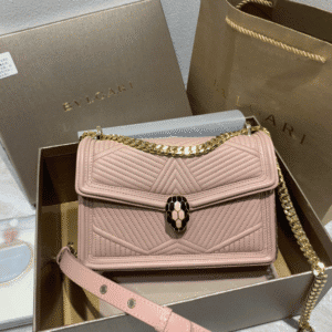 Bulgari Snake-shaped Embroidery Handbag - Pink 51370 | Sandra Bags