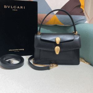 Bulgari Enamel Snake Eyes WangxBvlgar Handbag - Black 11589 | Sandra Bags