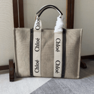 Chloe Woody Large Tote Bag - Black 79056 | Sandra Bags