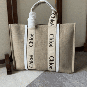 Chloe Woody Large Tote Bag - White 26588 | Sandra Bags
