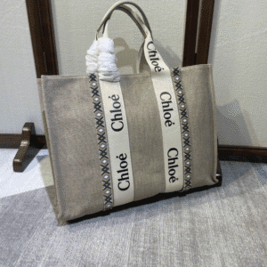 Chloe Woody Diamond Embroidered Large Tote Bag 55068 | Sandra Bags