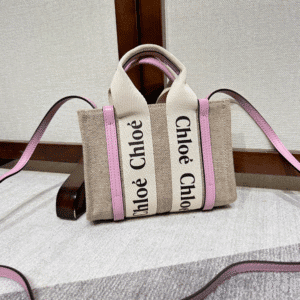 Chloe Woody Mini Mini Shoulder Strap Tote Bag - Purple 50141 | Sandra Bags