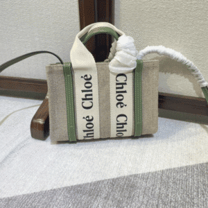 Chloe Woody Mini Shoulder Strap Tote Bag - Green 34441 | Sandra Bags