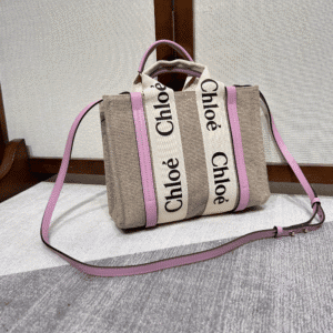 Chloe Woody Small Shoulder Strap Tote Bag - Purple 25185 | Sandra Bags