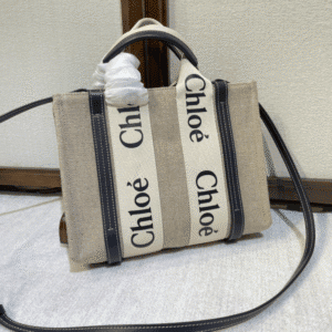 Chloe Woody Small Shoulder Strap Tote Bag - Black 84989 | Sandra Bags