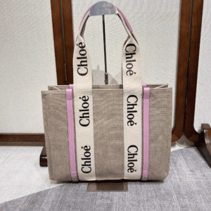 Chloe Woody Medium Shoulder Strap Tote Bag - Purple 61483 | Sandra Bags