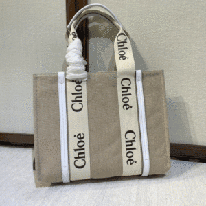 Chloe Woody Medium Shoulder Strap Tote Bag - White 41563 | Sandra Bags