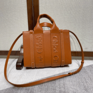 Chloe 22S Woody Small Tote Bag - Brown 35087 | Sandra Bags