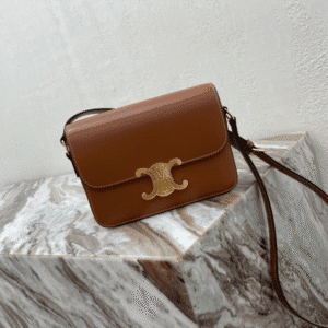 Celine Teen Triomphe Calfskin Handbag - Brown 70054 | Sandra Bags