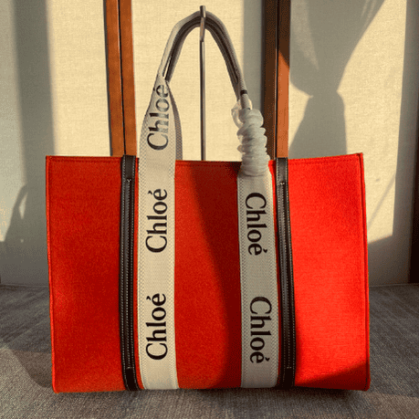 Chloe Woody Large Tote Bag - Red 87752 | Sandra Bags