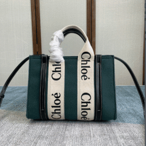 Chloe Woody Small Tote Bag - Green 47777 | Sandra Bags