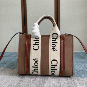 Chloe Woody Small Tote Bag - Brown 26890 | Sandra Bags