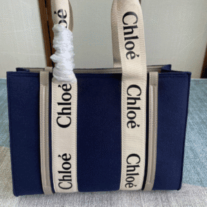 Chloe Woody Medium Tote Bag - Blue 84555 | Sandra Bags