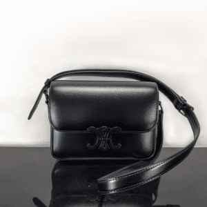 Celine Teen Triomphe Calfskin Handbag - Black 43443 | Sandra Bags