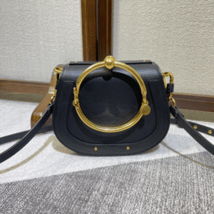 Chloe Small Nile Bracelet Minaudiere Handbag - Black 44587 | Sandra Bags