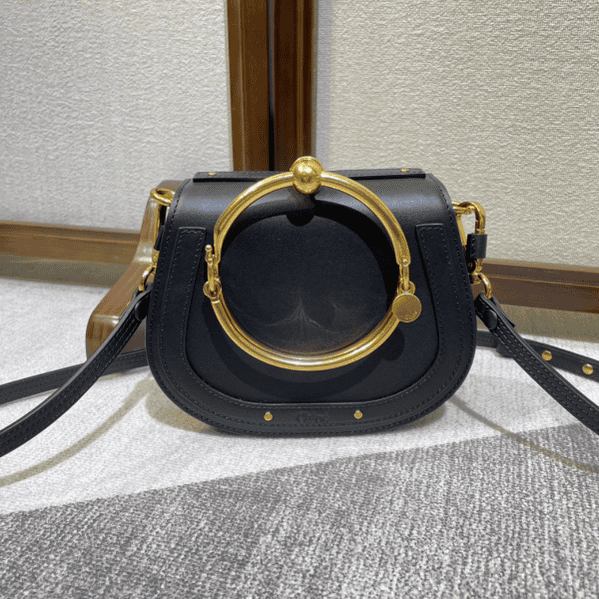 Chloe Small Nile Bracelet Minaudiere Handbag - Black 44587 | Sandra Bags